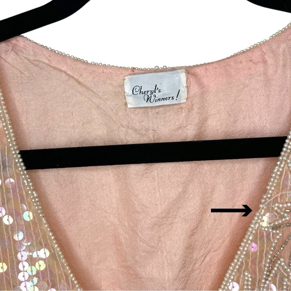 Vintage Cheryl’s Winners Sequin and Beaded Women’s Dress Size vintage Medium - Picture 7 of 11